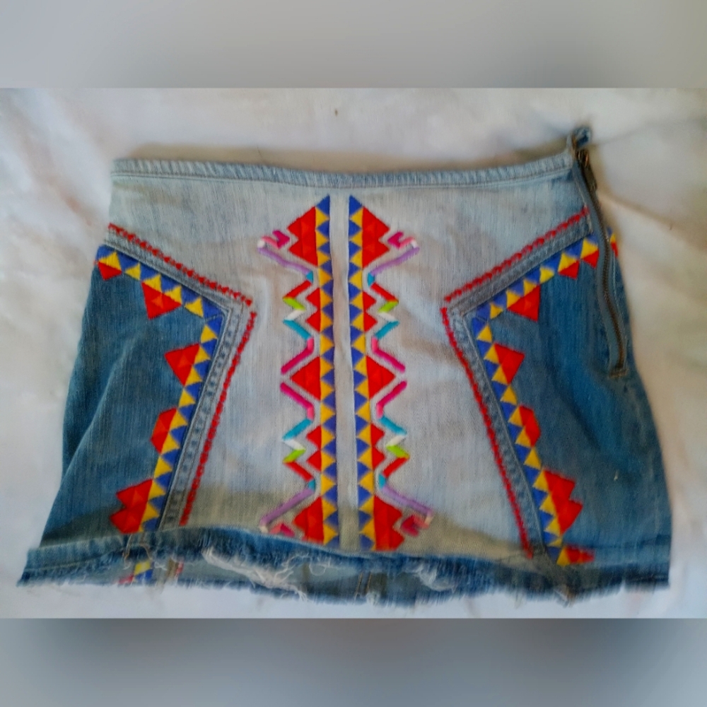 FreePeople denim skirt